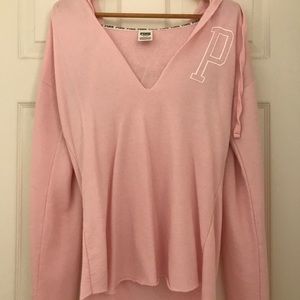 VICTORIA SECRET PINK Light Pink Hoodie Sweatshirt